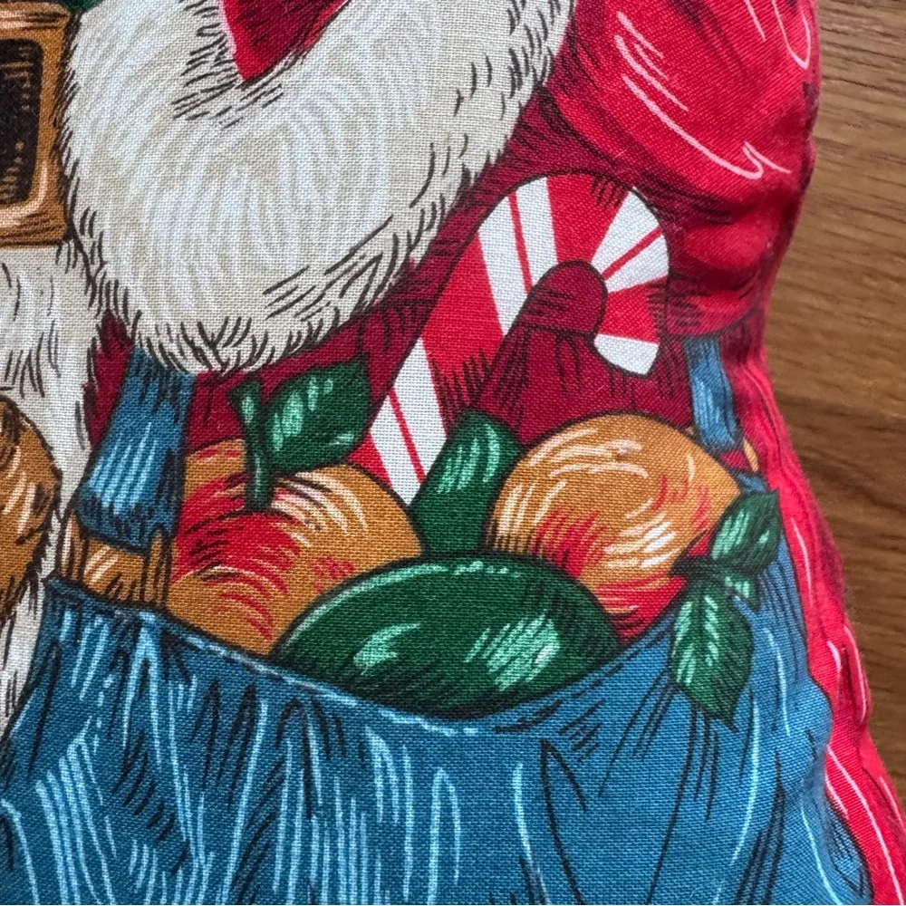 Vintage Stuffed Fabric Santa Father Christmas St Nicholas Old Fashioned pillow